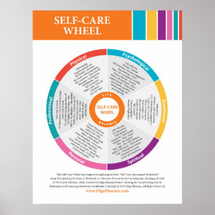 Self Care Wheel in Color! Poster