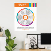 Self Care Wheel in Color! Poster (Heimbüro)
