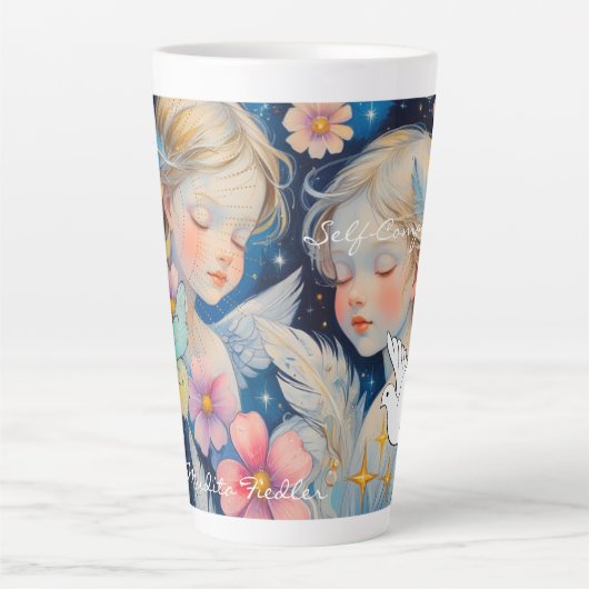 Self Compassion-Latte Mug Milchtasse (Vorderseite)