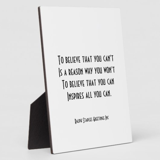 Self Confidence Fotoplatte (Seite)