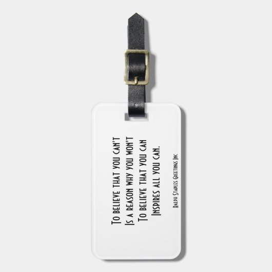 Self Confidence Gepäckanhänger (Vorderseite vertikal)