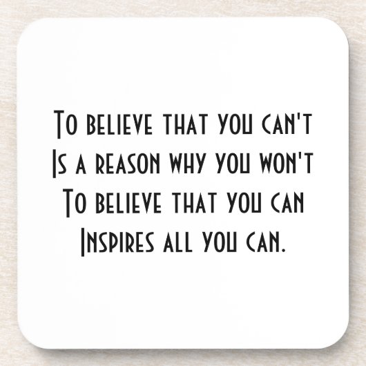 Self Confidence Getränkeuntersetzer (Vorderseite)