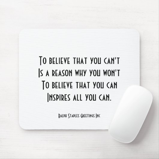 Self Confidence Mousepad (Mit Mouse)