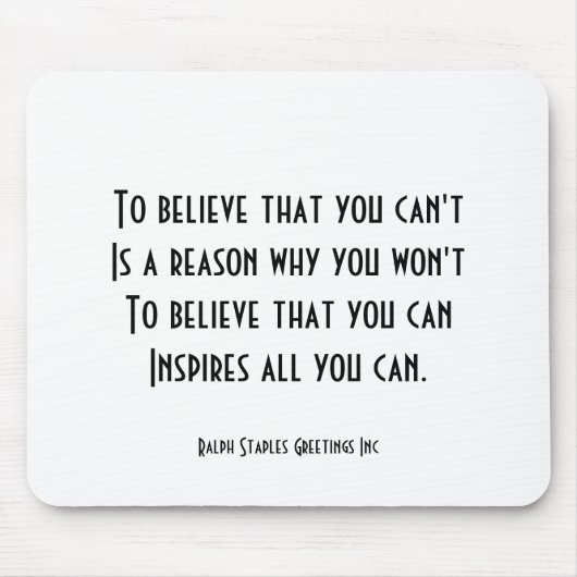 Self Confidence Mousepad (Vorne)