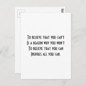 Self Confidence Postkarte (Vorne/Hinten)