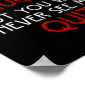 Self Employed Lancer New Quote Gift Retro Design  Poster (Ecke)