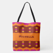 Self Expression Brown Pink Patterned Tasche (Rückseite)