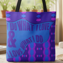 Self Expression Purple Blue Patterned Tasche