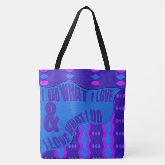Self Expression Purple Blue Patterned Tasche (Vorderseite)