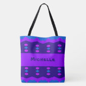 Self Expression Purple Blue Patterned Tasche (Rückseite)