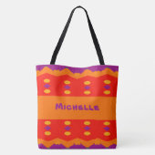 Self Expression Purple Orange Patterned Tasche (Rückseite)