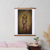 Self-Facing Wandteppich Mit Holzrahmen (Schlafzimmer)