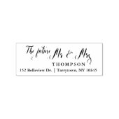 Self-Ink Modern Future Mr. und Mrs. Rücksendeadres Gummistempel (Stempel)
