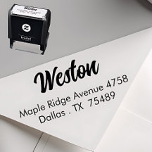 Self Inking Address Stamp  Minimalist Modern Style