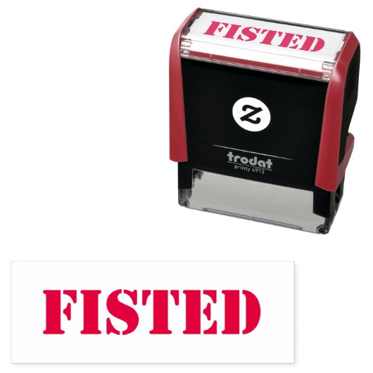 Self-Inking-Briefmarke von Hanky Code - Rot Permastempel (Beispiel)