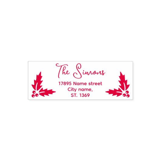 Self Inking Christmas Return Address Stamp Permastempel (Design)