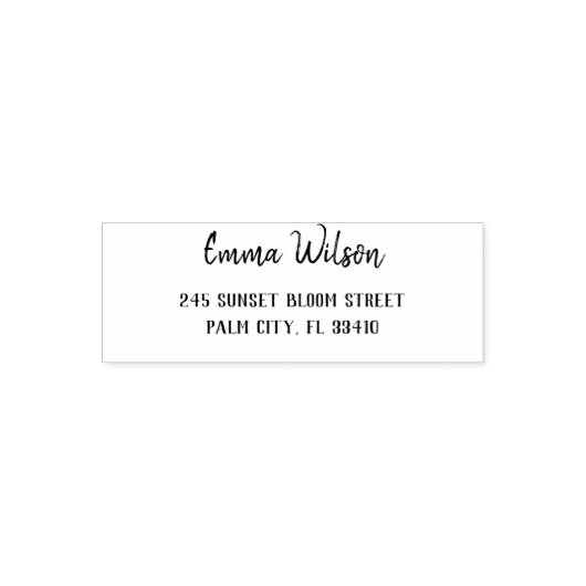 Self Inking Custom Name And Address Rubber Stamp Permastempel (Design)