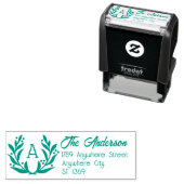 Self Inking Return Address Stamp with wreath Permastempel (Beispiel)