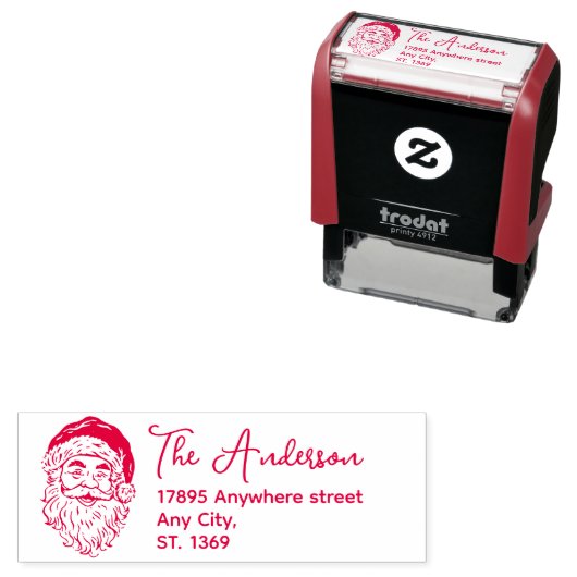 Self Inking Return Christmas Address Stamp Permastempel (Beispiel)