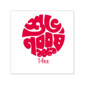 Self Inking Rubber Stamp red Permastempel (Design)