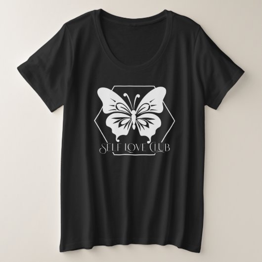 Self Liebe Club Inspiriere Schmetterling T - Shirt (Design vorne)