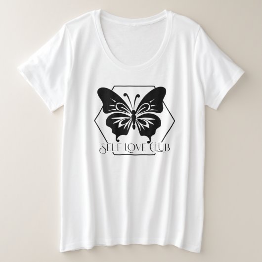Self Liebe Club Inspiriere Schmetterling T - Shirt (Design vorne)