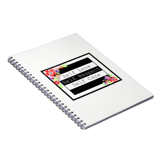 "Self Liebe" wunderschönes Blumenbuch. Notizblock (Rechte Seite)