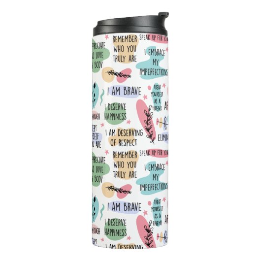 Self Love Affirmations Thermosbecher (Nach links gedreht)