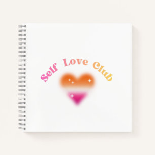 Self Love Club – Feminine Empowerment Retro-Design Notizblock