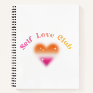 Self Love Club – Feministische Empowerment Retro-D Notizblock