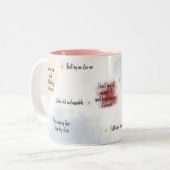 Self Love Inspirational Quote Mug, Soft Feminine Zweifarbige Tasse (Vorderseite Links)