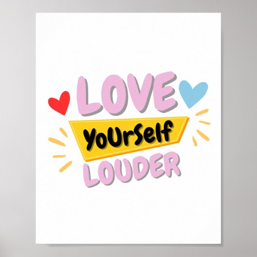 Self Love Quote Wall Art Poster (Vorne)
