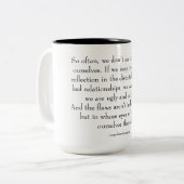 self-love quote  zweifarbige tasse (Vorderseite Links)