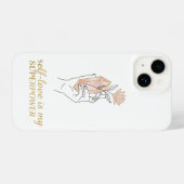 Self-Love - Rose Quartz Crystal Iphone Hülle (Rückseite (Horizontal))