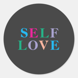 Self love  runder aufkleber