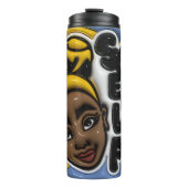 SELF MADE - Afro-American Woman Tumbler Thermosbecher (Vorderseite)