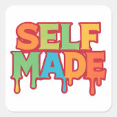 Self Made Drip Font Sticker – Colorful (Vorderseite)