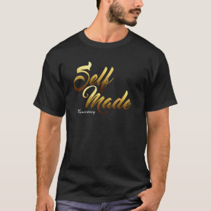 Self Made Gold Schrift-T-Shirt T-Shirt