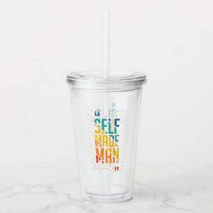 Self Made Man   Funny LGBTQ   Pride Month Acryltrinkbecher