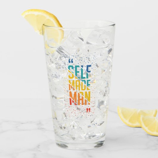 Self Made Man | Funny LGBTQ | Pride Month Glas (Vorderseite Ice)