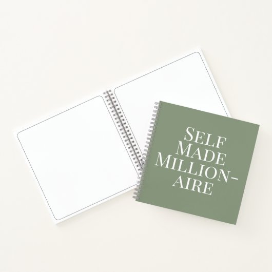 Self Made Millionaire Vision Board Journal Notizblock (Innenseite)