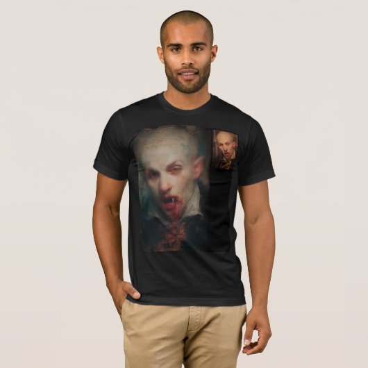 Self Portrait — Gothic Vampire Art T-Shirt (Vorne ganz)