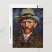 Self-Portrait Gray Felt Hat Van Gogh Fine Art Postkarte (Vorne/Hinten)