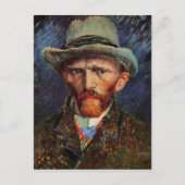 Self-Portrait Gray Felt Hat Van Gogh Fine Art Postkarte (Vorderseite)