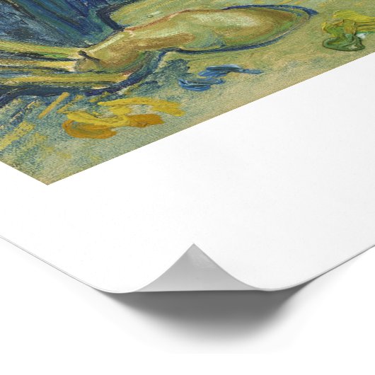 "Self Portrait" mit Palette, Vincent van Go Poster (Ecke)