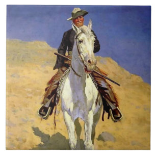 “Self Portrait on a Horse” by Frederic Remington Fliese