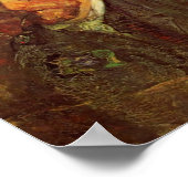 Self-Portrait, Pipe and Glass, Van Gogh Fine Art Poster (Ecke)