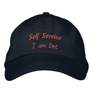 Self Service Ich bin Set Text Elegant Empowering-H Bestickte Baseballkappe
