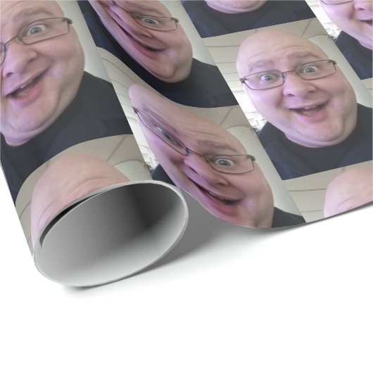 Selfie auf Personalisiertem Weihnachtswrapping Pap Geschenkpapier (Rolleneckpunkt)
