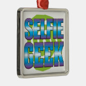 Selfie Aussenseiter v3 Silbernes Ornament (Rechts)